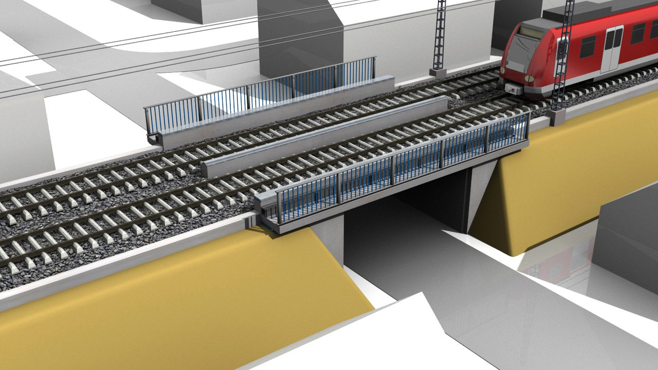 Hybride Bahnbrücke Bögl