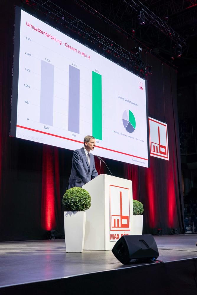 Trotz aller Herausforderungen zeigte sich Vorstandsvorsitzender Stefan Bögl bei der Vorstellung des Geschäftsberichtes zufrieden über die Entwicklung der Unternehmenszahlen.