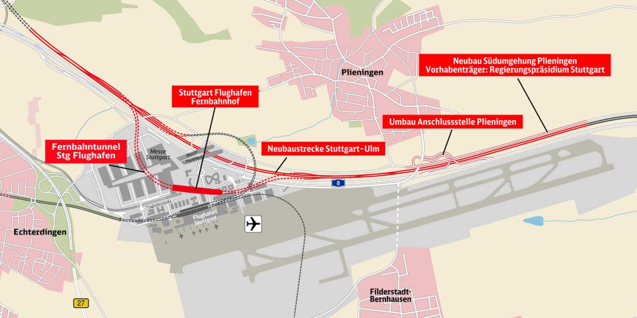 Karte der Neubaustrecke