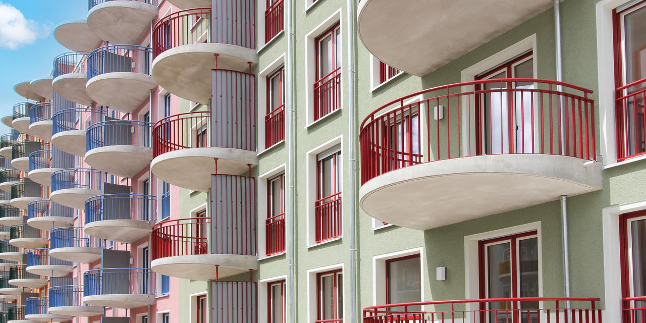 Balkone Regensburger Viertel Wohnanlage