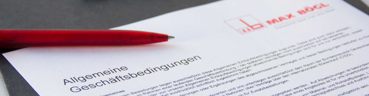 Einkauf und AGB Banner