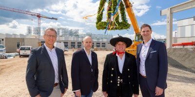 Logistikneubau für tegut… in Michelsrombach feiert Richtfest