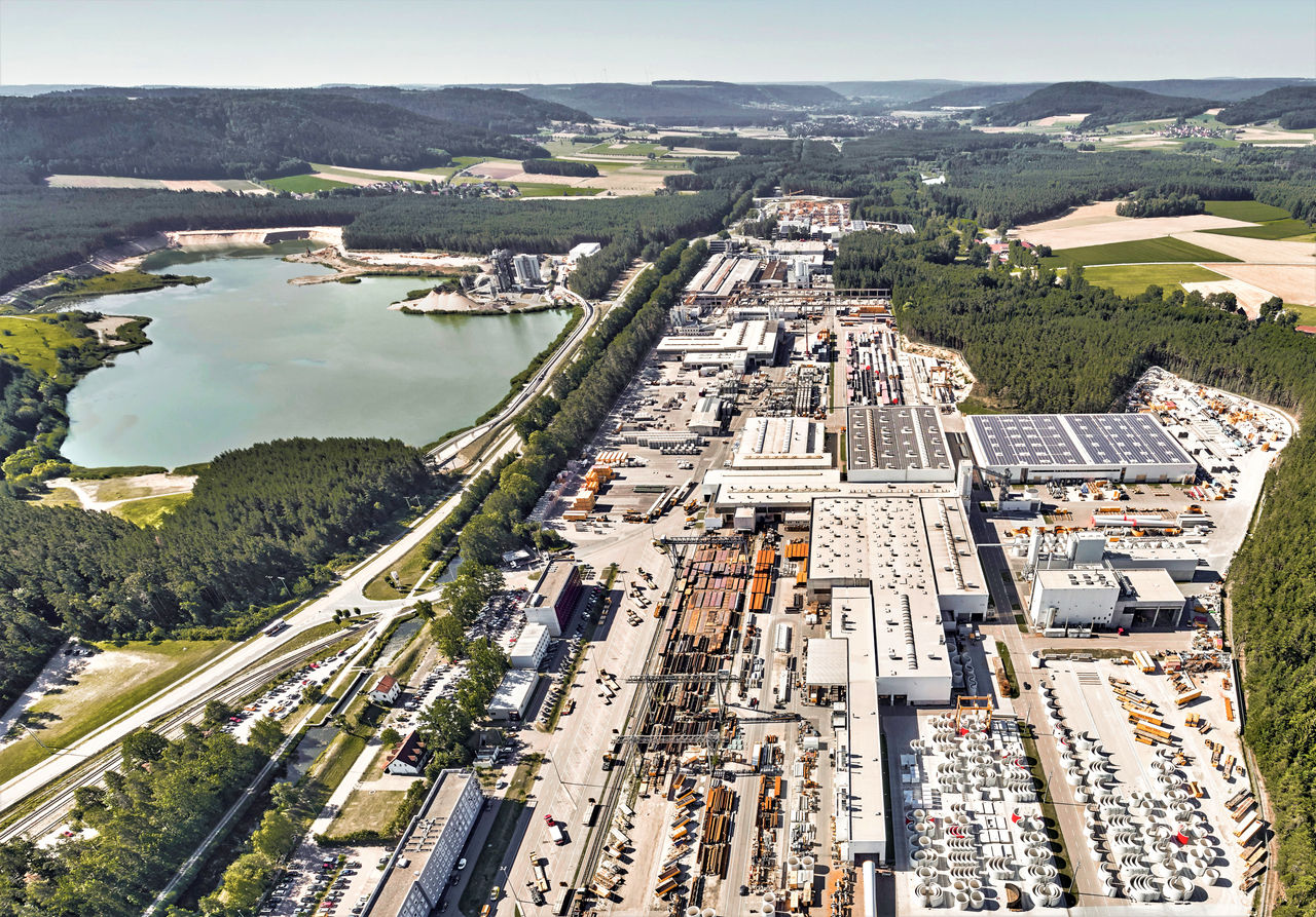 Aerial view of the Max Bögl Group